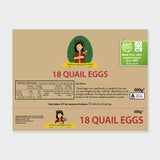 Quail Egg Carton Labels - Suits 18 Pack Clear Quail Cartons
